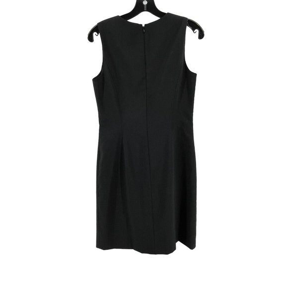 Ann Taylor Women's Black Sleeveless Wool Blend A Line Career Dress Size 8P - Picture 7 of 16